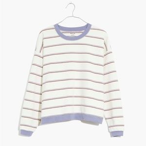 Madewell Cotton Swing Striped Sweatshirt